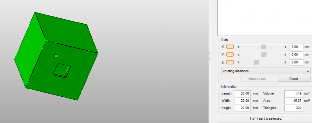 Кубик с дыркой 3D модель кубика с дыркой